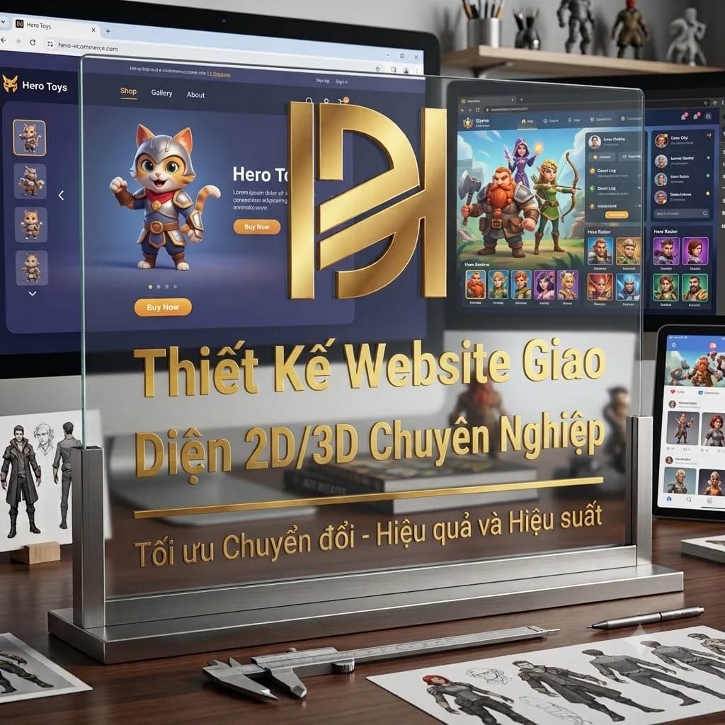 Thiết kế website giao diện 2D chuyên nghiệp tối ưu chuyển đổi